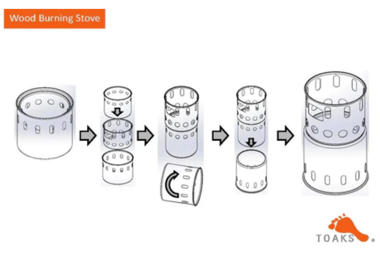 TOAKS Titanium Backpacking Wood Burning Stove